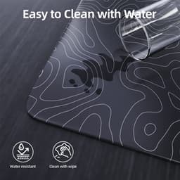 Attack Shark CM05 Glazen Muismat, 450 x 400 mm, Gehard Glas - Contour Zwart — thumbnail 3