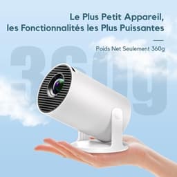 Mini Beamer met Android 11, 1080P Ondersteuning, WiFi 6, Bluetooth 5.2 en 180° Draaibare Projectie - Draagbare Smart Projector voor Thuis en Onderweg — thumbnail 5
