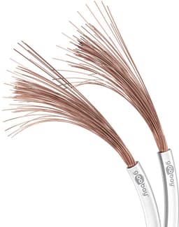 Goobay Luidsprekerkabel 25 m wit, 2 x 1,5 mm² CCA-geleider met polariteitsmarkering, flexibele PVC-mantel, voor hifi-systemen en luidsprekers — thumbnail 4