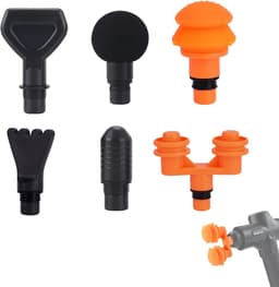 SnelShoppen - 6 Stuks Vervangende Massagekoppen voor Massagegun, Accessoires voor Fasmassage, Geschikt voor Spierontspanning, Huidvriendelijk ABS + PP — thumbnail 1