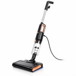 Cheqo® Steelstofzuiger met Dweilfunctie - 2-in-1 Stofzuiger en Dweil - Dweilstofzuiger met Snoer - Handstofzuiger - Kruimeldief - Vloerreiniger - Stofzuiger zonder Zak - HEPA Filter - 500W - 15000 Pa Zuigkracht - Lichtgewicht - Zwart — thumbnail 1