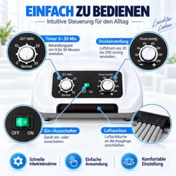 Apparaat voor benen, 6 kamers, 30-240 mmHg, herstellaarzen voor thuis — thumbnail 3