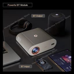 Alincoo - D7W - Beamer - Projector Beamer - Mini Meamer - Full HD 1080P - 1920x1080dpi - Automatische focus - 5G - met WiFi - 1300 Lumens - Wit — thumbnail 3