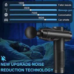 Massagegun - Spierstimulator - Ondersteuning bij spierherstel - 30 snelheden met LCD - 10 opzetstukken - Zwart — thumbnail 2