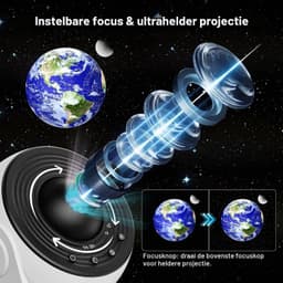 Ciel Etoile Pro Planetarium Projector Galaxie met 13 Schijven van Film, Veilleuse Etoile Projectie Rotatieve 360, Minuterie, Veilleuse Kind Volwassene, Kerstcadeaus — thumbnail 3