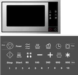 Magnetronstickers - Symbolen markeren - Hulp in de keuken - Verwijderbaar zonder sporen - Symbool van 10 mm - Wit, transparant — thumbnail 2