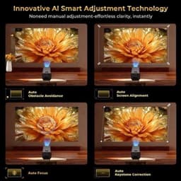 Beamer 1000 ANSI Lumen - Native 1080P Resolutie - 120W Vermogen - LCD Scherm - Android 14 Systeem - Home Theater Projector — thumbnail 1