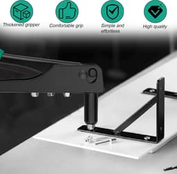 Versatile rivet gun with one hand - Coated with rubber,Comes with Drill,Rivets and Key for Optimal Comfort and - ShopVlot — thumbnail 4
