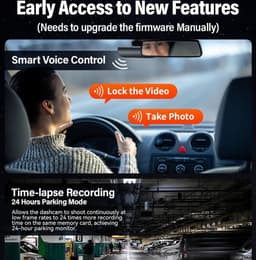 UHD 4K (3840 x 2160p) dashcam voor auto's met ingebouwde wifi, DVR-camera en videorecorder (blackbox), inclusief 24-uurs bewaking en nachtzicht. — thumbnail 2