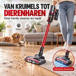 Steelstofzuiger V12 Draadloos 2-in-1 - Kruimeldief - Draadloze Stofzuiger - Vacuum Cleaner - Lichtgewicht met HEPA-filter — thumbnail 3