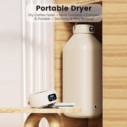 Draagbare elektrische wasdroger - 500 W, opvouwbaar, warmtepomp, timer, automatische uitschakeling, led-display, mini-wasdroger, sneldrogend voor kleding, ondergoed — thumbnail 3