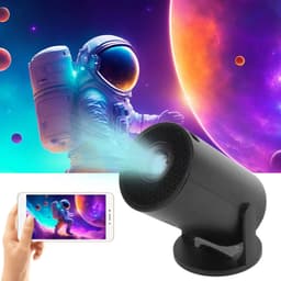 Draagbare Beamer 1080p Full HD - Bluetooth HDMI USB - 150 ANSI Lumen LCD Zwart - Voor Thuisbioscoop En Buiten — thumbnail 3