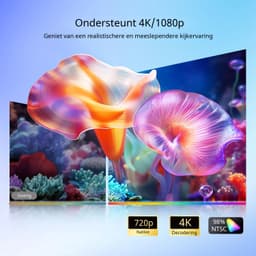 Zivano Mini Beamer - Beamer - Projector - Wit - 11cm x 11cm x 17cm — thumbnail 2