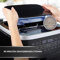 Airfryer Met Stoomfunctie - 7 Liter - 1700 W - 6 Kookprogramma’s - Touchscreen - Timer - Instelbare Temperatuur - Vaatwasserbestendige Onderdelen - Zwart — thumbnail 2