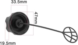 Benzinetankdop 2 Stuks - Compatibel met Fuxtec/Güde/Rotfuchs - Kunststof - 47x19,5 mm - Schroefdraad 33,5 mm - Slijtvast - Brandstoftankdop — thumbnail 3