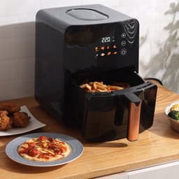 Heteluchtfriteuse Grote Capaciteit - 5 Liter Touchscreen - 1400 W Vermogen - Hittebestendig ABS En Glas - Voor Gezond Vetarm Frituren — thumbnail 4