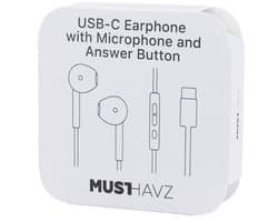 Musthavz To Go In-Ear Oortjes met Microfoon – Bedrade Koptelefoon – USB-C – Wit