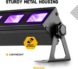 Blacklight - BeamZ BUV123 LED blacklight bar met 12x 3W UV LED's — thumbnail 2
