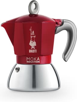 Bialetti Moka Induction Percolator 4 Kops Rood – Espresso Maker – Inductie Geschikt – Aluminium & RVS — thumbnail 1