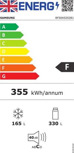 Samsung RF50A5202B1/EU amerikaanse koelkast Vrijstaand 495 l Zwart, Geborsteld staal — thumbnail 2
