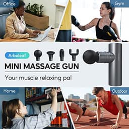 Mini Massagepistool voor Spierontspanning - 3200 OMW/MIN, Lichtgewicht en Draagbaar met 4 Opzetstukken — thumbnail 3
