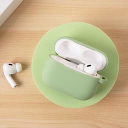 Coverup Hoesje - Geschikt voor AirPods Pro 3 Hoesje - Coverup Siliconen AirPods Case met Sleutelhanger - Donkergrijs — thumbnail 3