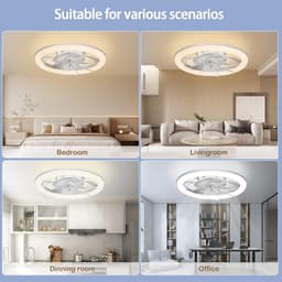 Stille Plafondventilator 50 cm met Verlichting en Afstandsbediening – Omkeerbaar en Energiezuinig — thumbnail 4