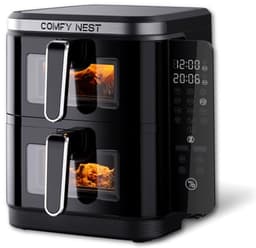 Luchtfriteuse met dubbele mand 11L - 12 kookprogramma's en LED-touchscreen — thumbnail 1