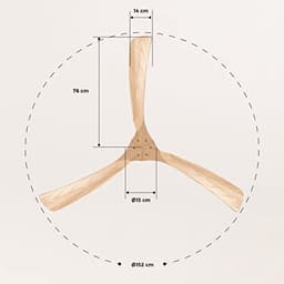 Grote Stille Plafondventilator met 6 Snelheden en Programmeerbare Timer - Perfect voor Ruimtes van 26m² tot 37m² — thumbnail 3