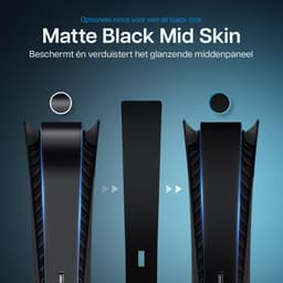 Playstation 5 Faceplates Digital Edition (niet geschikt voor PS5 Slim & PS5 Pro) - Inclusief Mid Skin - Accessoires - Faceplate - Cover - Plate - Skin - Zwart — thumbnail 3