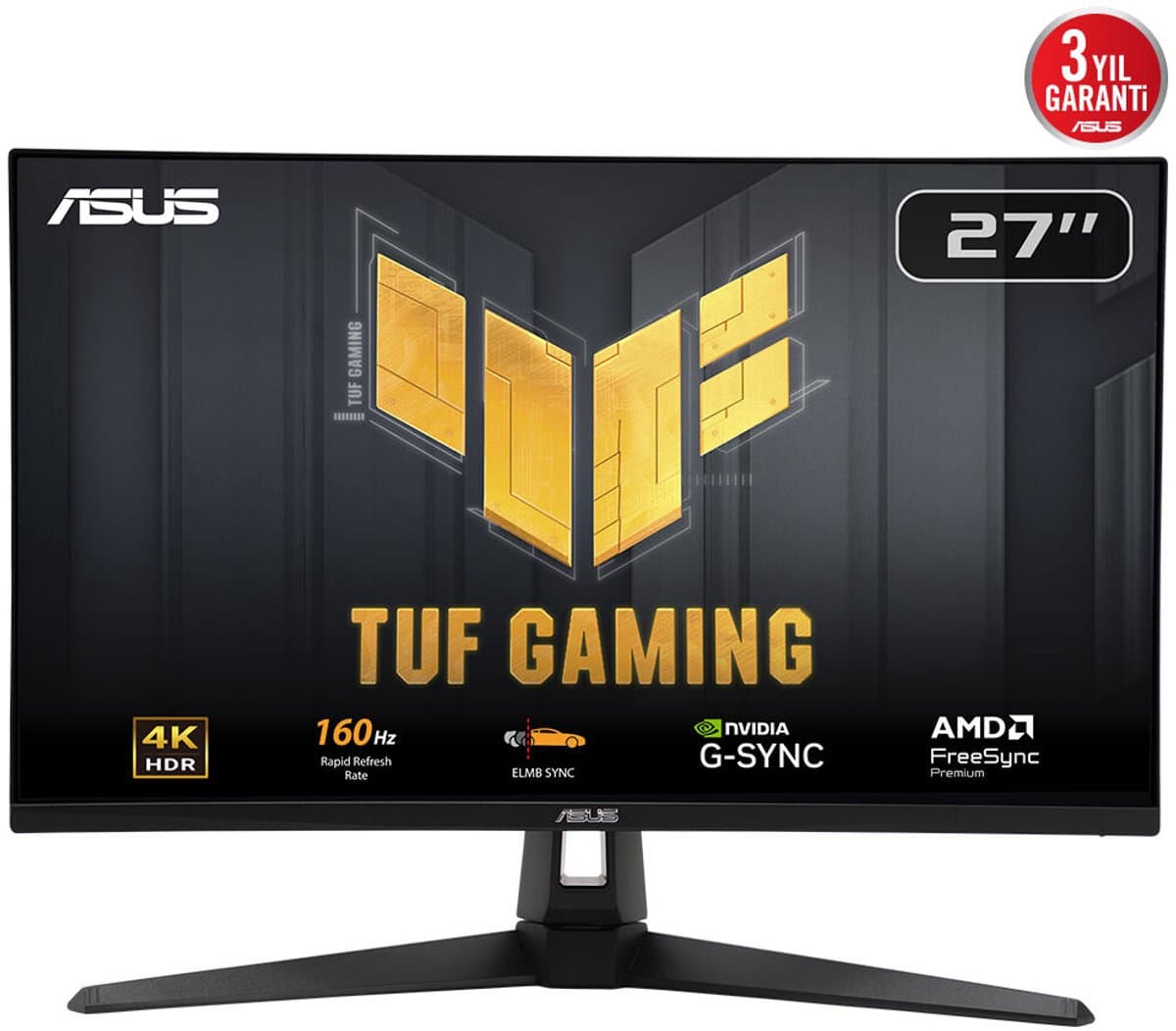 ASUS TUF Gaming VG27UQ1A - 4K Fast IPS Monitor - 160Hz - G-Sync Compatible - 27 Inch — afbeelding 1