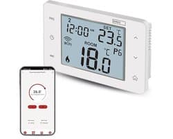 Slimme kamerthermostaat met WiFi en app voor verwarmings- en koelsystemen