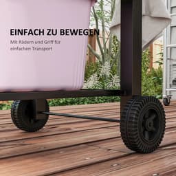 Pugsdrly Houtskoolgrill Smoker BBQ-Smoker, 1 opbergvak, 1 handdoekhouder, 2 grillroosters, 113 cm x 65 cm x 108 cm, zwart — thumbnail 4