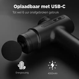 Massage Gun - Massage Gun Professioneel - Krachtig Massage Pistool - Massage Apparaat - Massagegun - 10 Opzetstukken - 99 Snelheden - Draadloos - Inclusief Koffer — thumbnail 3