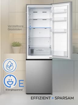 Heinrich´s HKS 3094 Koel- en vriescombinatie 255 liter - No Frost - XXL - koelvolume 188 l, vriesvak 67 l - stil 40 dB - energieklasse E - inox — thumbnail 5