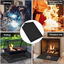 Candala Hittebeschermingsmat, brandvertragende lasdeken, hittebestendig materiaal tot 1000 °C, vuurvaste mat voor grill, kachel, lassen, loodgieters (60 x 45 cm) — thumbnail 1
