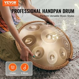 VEVOR Handpan Drum 55cm 9 Noten D Mineur Handtrommelinstrument met Hamer — thumbnail 4