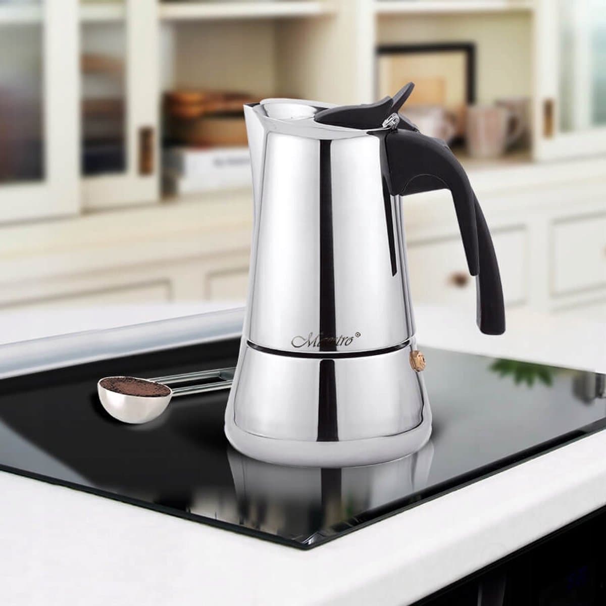 Maestro Kookpot voor 4 Kopjes Espresso, 200ml, RVS — afbeelding 1
