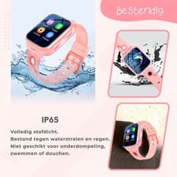 ISHIVA® GPS Horloge Kind geschikt voor Simkaart (4G GPS)–Smartwatch Kinderen met HD-camera & Videobellen - Kinder Smartwatch - 1000 mAh Long Battery–IP65 Waterdicht–SOS Knop–School Mode-Veilige Zones-GPS Tracker–2 Jaar Garantie–Roze — thumbnail 2