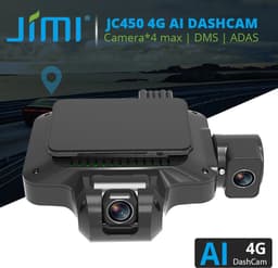 Xcruiser Jimi Jc450cc 4G Ai Dashcam Adas 3/4 Channes Live Video Gps Tracking Afstandsbediening Monitoring Cloud Opslag Wifi Auto Recorder Gratis App Web — thumbnail 1