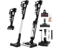 JIMMY PW11 Pro Max 5-in-1 Snoerloze Stofzuiger & Wasmachine, 460W Sterk Vermogen, Dubbele Reiniging, Hete Lucht Sneldroog,LED Scherm, 180° Plat Opleggen Ontwerp, Dubbele Rolborstels, Voor Harde Vloeren, Zilver-Zwarte Kleur