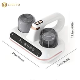TRESTO - Huisstofmijt stofzuiger - UV Lamp Sterilisator - Reiniger - Bank & Matras - Tapijt - Meubel & Zetel - Machine - Bacterie, Mijt & Schimmel Bestrijder - Zonder Zak - USB-C Opladen - Wit — thumbnail 4