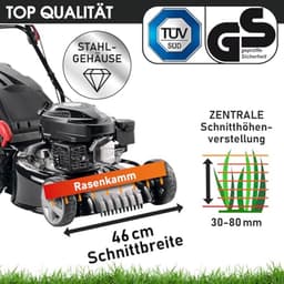 Benzine grasmaaier 46 cm met krachtige 4-takt motor en maaifuncties — thumbnail 2