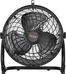 VEVOR 14-inch Vloerventilator, 3 Snelheden, 360° Verstelbare Kanteling, Industriële Ventilator met Hoge Snelheid — thumbnail 1
