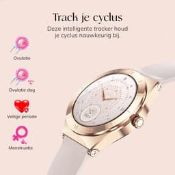 Frenkies® Smartwatch Dames Rose Goud – AMOLED - Stappenteller - Horloge Dames – Activity Tracker & Hartslagmeter - — thumbnail 3