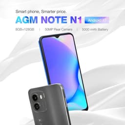 AGM Mobiles - NOTE N1 4G Smartphone 128GB - Android 13 - 50MP - Donker Grijs — thumbnail 4