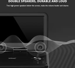ieGeek 11.5" Portable DVD Speler - 9,5" HD-Draaibaar Oogbeschermend scherm - Sync Ondersteunt USB/SD-Kaart [Blu-ray niet ondersteund] — thumbnail 5