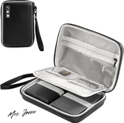 Mrs. Jones Harde hoes voor 2 harde schijven - zwart met USB 2.5 draagbare externe harde schijf etui voor 1/2/3/4TB - 2021 . — thumbnail 1