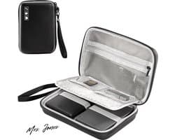 Mrs. Jones Harde hoes voor 2 harde schijven - zwart met USB 2.5 draagbare externe harde schijf etui voor 1/2/3/4TB - 2021 .