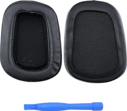 Vervangende Oorkussens voor Logitech G35, G230, G231, G233, G332, G430, G431, G432, G433, G533, G633, G633S, G635, G930, G933, G933S, G935 Hoofdtelefoon van MMOBIEL – Protein PU Oorkussens – Zwart — thumbnail 1